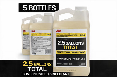 3M 40A Disinfectant Cleaner Concentrate 2L 5/Case Commercial EPA 6836-349-10350