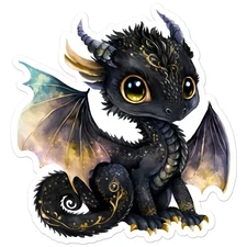 Cute Baby Dragon - Vinyl Decal Sticker - Car Window Laptop - ebn8723
