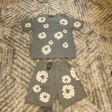 Denim Tears Grey T-Shirt And Shorts Set Size Large Men  Women Fast Shipping