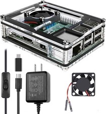 Case for Raspberry Pi 3 with Fan Cooling Pi 3B Case with 3 Pcs HeatSinks 5V 3...
