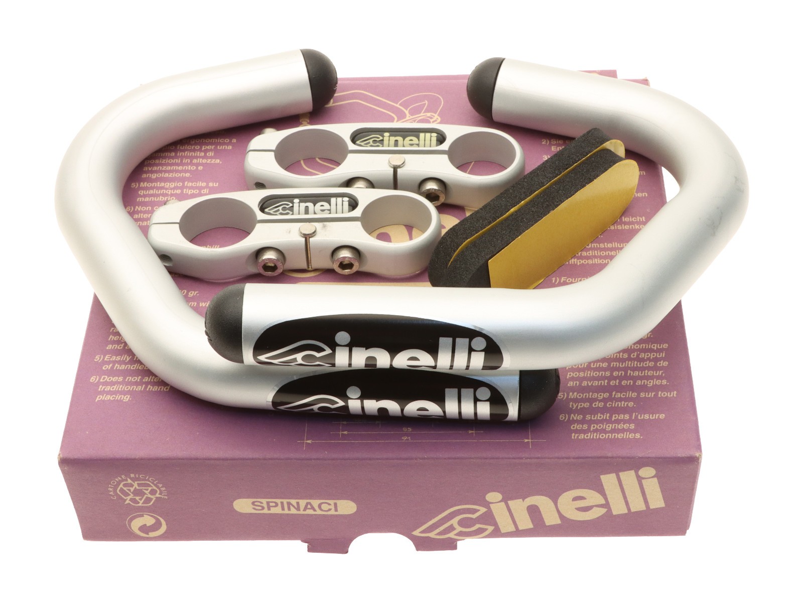 Cinelli Spinaci Handlebar Extensions Metallic Silver Time Trial NEW NOS NIB 11590₽
