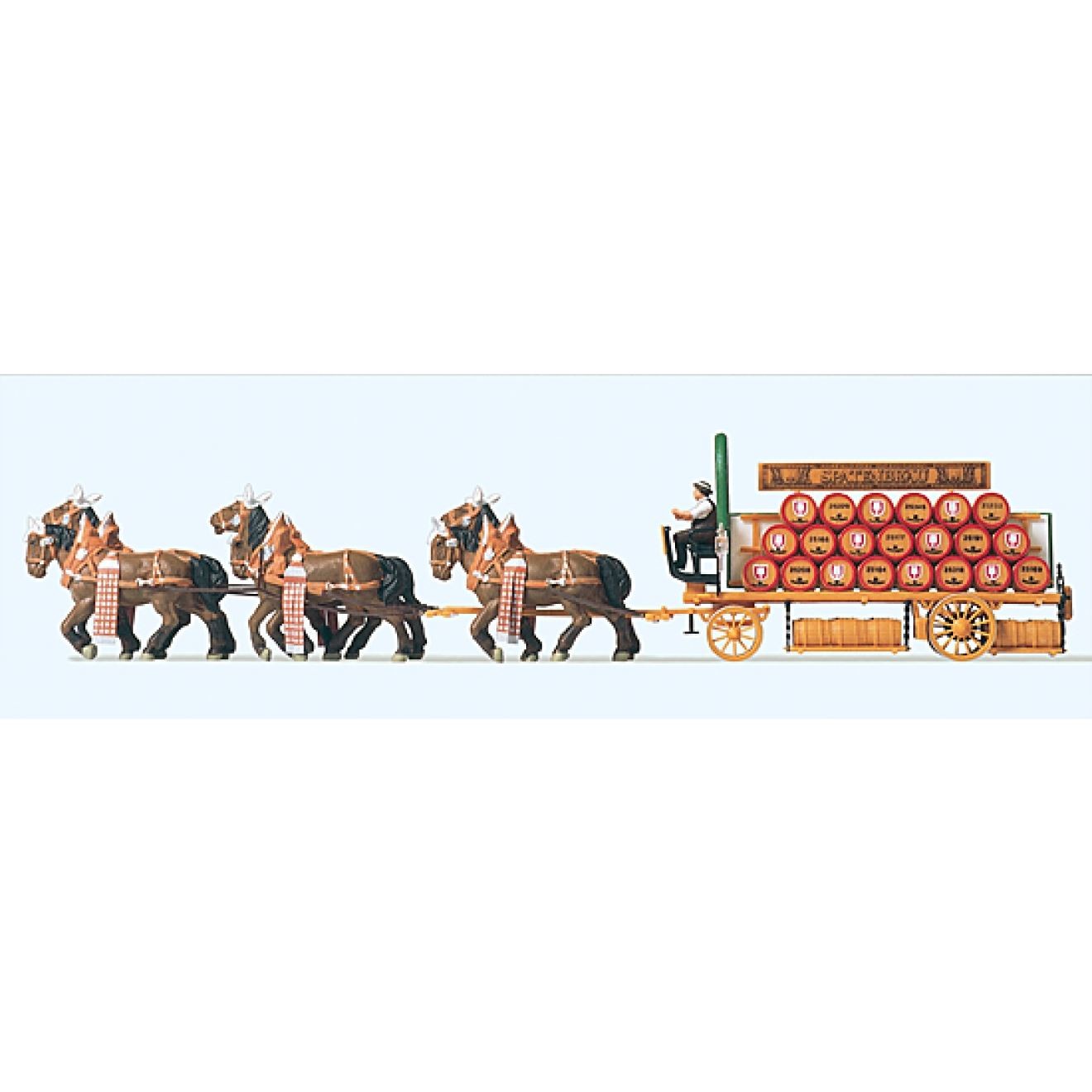 Beer Wagon Horse Drawn Spatenbrau Preiser 30438