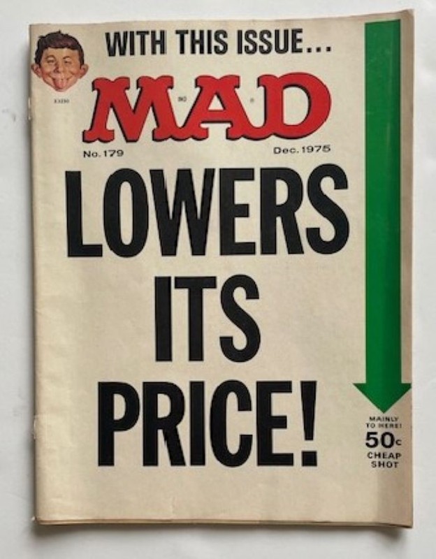 1975 December MAD Magazine #179, "Lowers its price!", Shampoo spoof, nice!