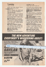 Revista vintage 1982 Gavilan Premiere AD ~ ROBERT URICH