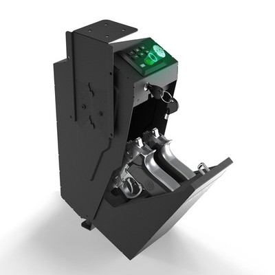 HARDROCK [ 2 Guns Capacity Gun Safe for Pistols, Biometric Wall Black 1 