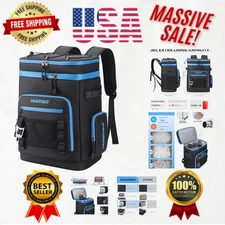 30L Waterproof Insulated Cooler Backpack for Outdoor Adventures - 48 Cans