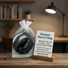 Miniature Crow Shape Resin Tokens Portable Positivities Reminder And Party