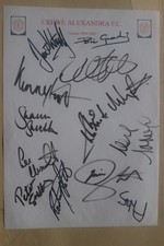 Crewe Alexandra Football Club 1999-2000 sheet signed by manager and 12 players