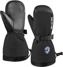 MCTi Kids Mittens Waterproof Winter Ski Warm Sherpa Fleece Lined Small 12-16Y