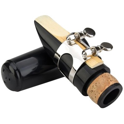 Clarinet Mouthpiece Kit w/ Ligature, Reed & Cap, Black