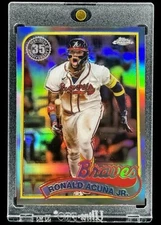 Ronald Acuna Jr. RARE REFRACTOR INVESTMENT CARD SSP TOPPS CHROME BRAVES MVP MINT