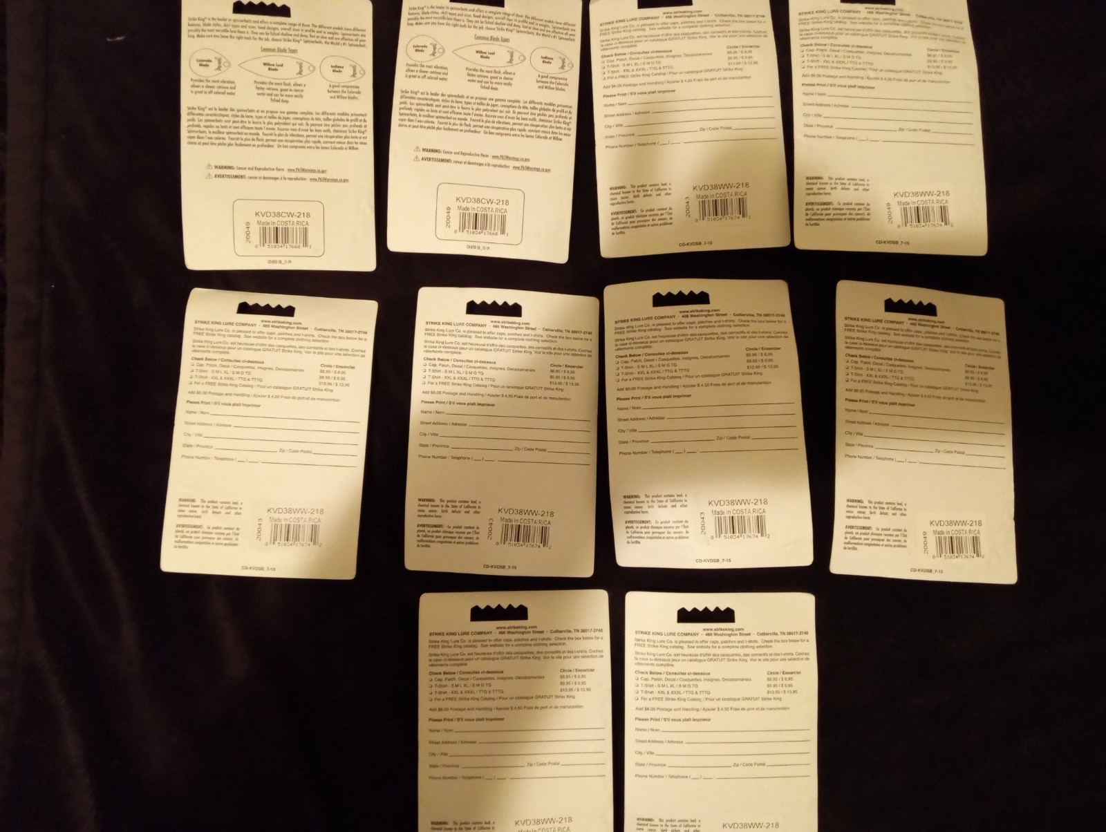 Kvd strike king spinnerbait tournament series kvd 3/8 oz.lot of ten lures - Image 4