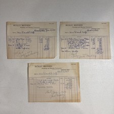 1950?s Beckley Brothers Pluming & Heating Mifflinburg, PA Receipts Lot Of 3