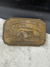 Vintage Cord 812 Car Belt Buckle Supercharged Gold Tone