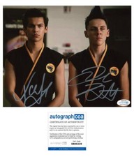 Xolo Mariduena & Jacob Bertrand "Cobra Kai" AUTOGRAPHS Signed 8x10 Photo B ACOA