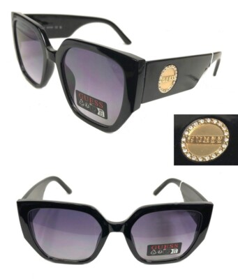 New Women GUESS GO00049 01B Sunglasses Black/Gray $75