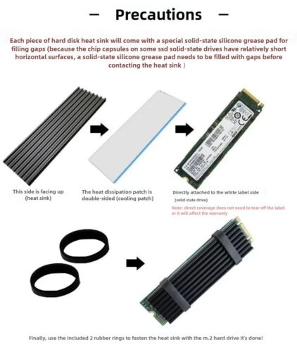 Buy 1 Get 2 M.2 NVME 2280 SSD Hard Disk Heatsink Cooler With 1mm Thermal Pad - Picture 2 of 6