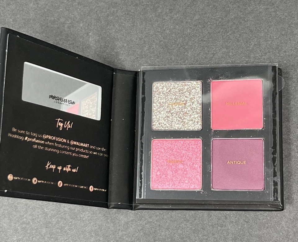 Profusion Cosmetics Holiday 2021 Quad 4 Shade Palette Eyeshadow New - Image 3 of 4