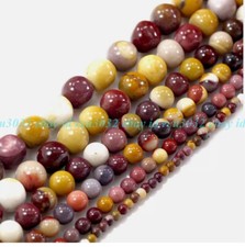 Natural Gemstone Mookaite Smooth Loose Spacer Round Beads 15" 6 8 10mm