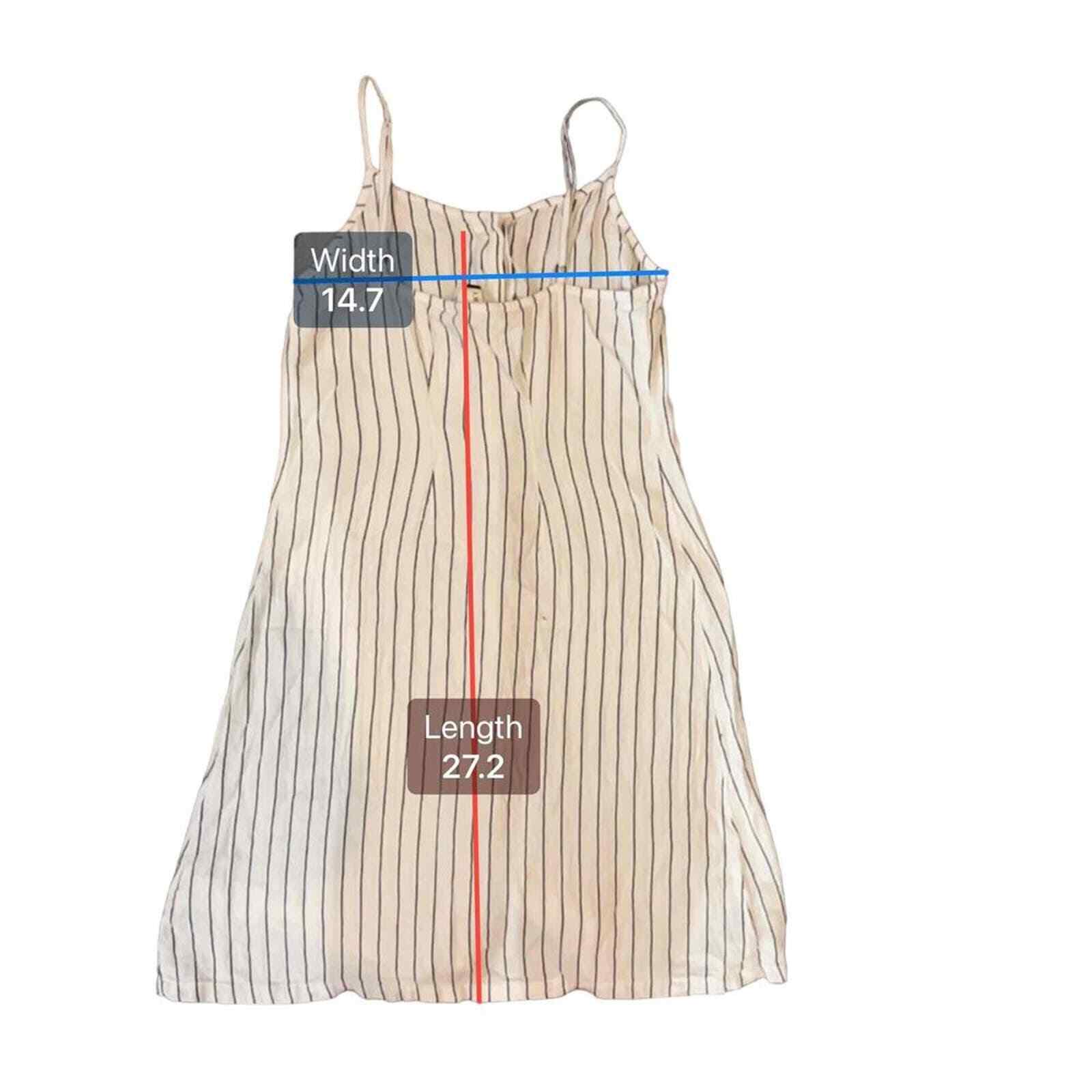 ROXY Striped Pattern Button Front Spaghetti Strap… - image 7