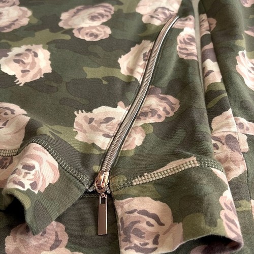 Stella & Dot Crush It Pullover in Green and Pink Camo Rose Pattern Size Large - Picture 8 of 11