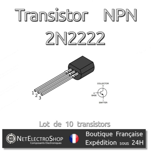 10x Transistors NPN 2N2222 TO-92