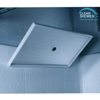 Large MIRROR Shower Head - Luxury Firm Pressure Rainfall Showerhead - NEW 