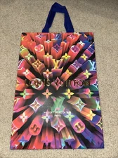LOUIS VUITTON Christmas Shopping Tote Bag Authentic  Paper Gift Bag 14"x10"x4.5