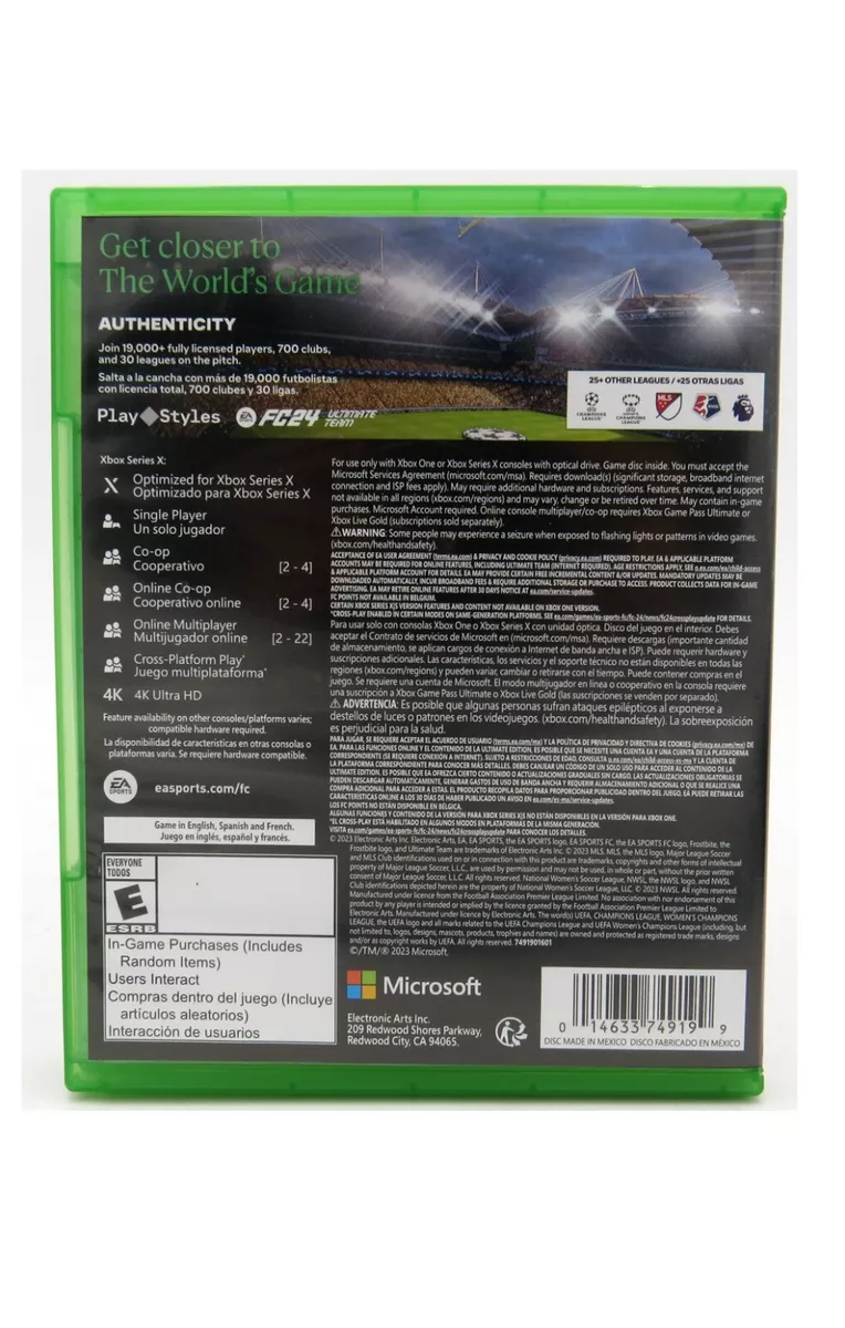 FC 24 FIFA 24 - Microsoft Xbox Series X and Xbox One In Original Package