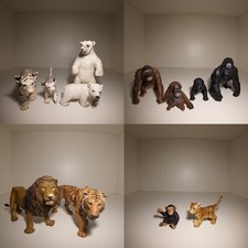 Schleich gorilla orango tigre bianca orso polare (+cuccioli), PAPO tigre e leone