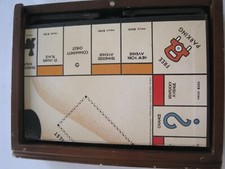Vintage Monopoly Parker Bros In Wood Box