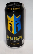 reign energy drink  lemon hdz  full monster owned collector can