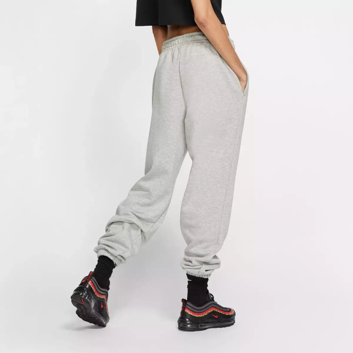 NIKE WOMEN'S XXL - SPORTSWEAR ESSENTIAL FLEECE SWEATPANTS - GRAY BV4091 063