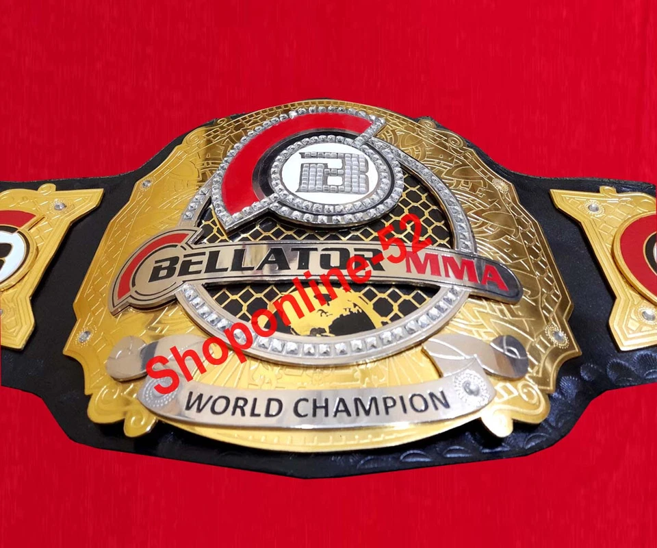 Cinturón MMA UFC Bellator Kickboxing Campeonato Mundial 2 Capas Tamaño Adulto 2mm Foto 2 de 4