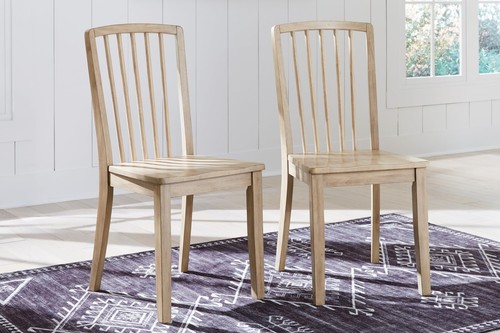 Signature Design by Ashley Gleanville Casual Solid Wood Dining Side Chair - Picture 7 of 7