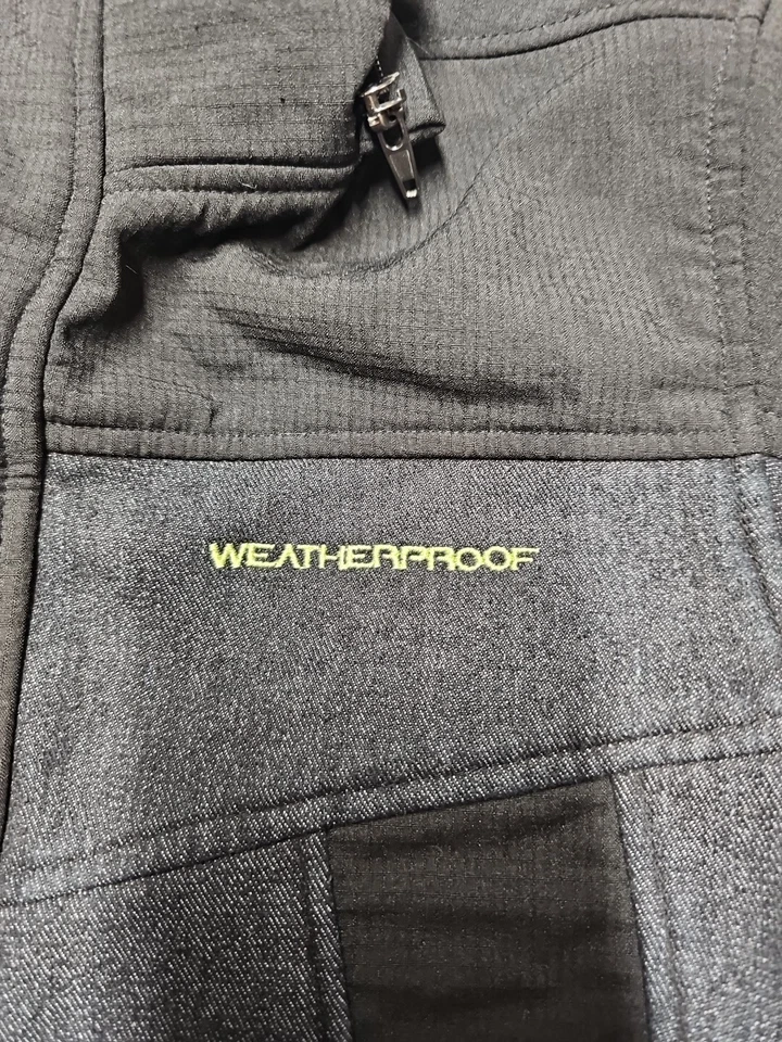 Casaco à prova de intempéries masculino juvenil preto com detalhes verde limão tamanho M - Imagem 3 de 4