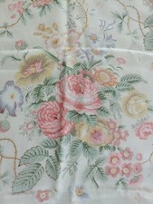 Vtg Jones New York Floral Scarf White Pink 53 x 11" Head Neck Business Work Lady