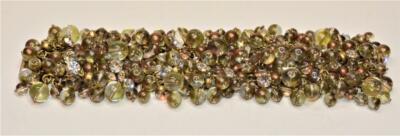 J CREW Goldtone Wide Art Glass Runde Perlen 7 1/2'' Armband