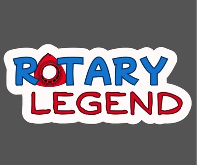 Rotary Legend Vinyl Sticker Wankel Engine Decal for Car Enthusiasts 3.75  x 1.75