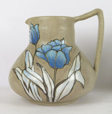 BROCCA IN MAIOLICA CERAMICA VERZOLINI VASO DIPINTO MANO FLOREALE FIORI VA7