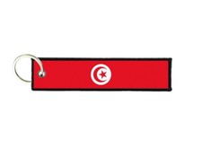Keychain key ring tags fabric motorcycles car biker cute flag tunisia