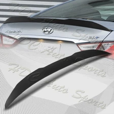 For 2011-2014 Hyundai Sonata W-Power Unpainted Black V-Style Trunk Spoiler Wing