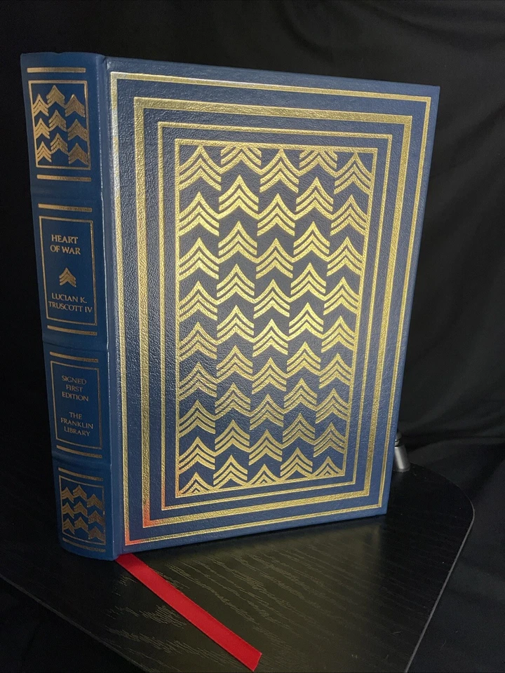 Franklin Library SIGNED Lucian K Truscott IV Heart of War Leatherbound TJB VTG - Image 2 of 4