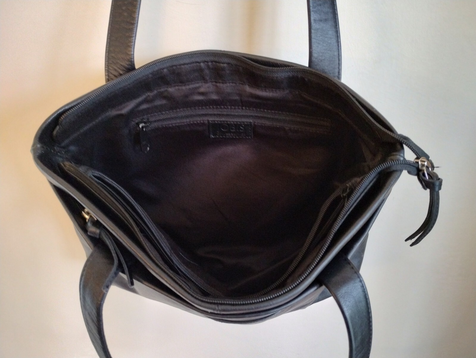 Jobis Super Soft Genuine Leather Large Black Underarm Shoulder Bag Good Conditio eBay