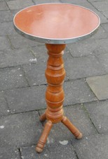 große Blumensäule Blumentisch Holz Säule gedrechselt 74cm hoch 41cm Ø