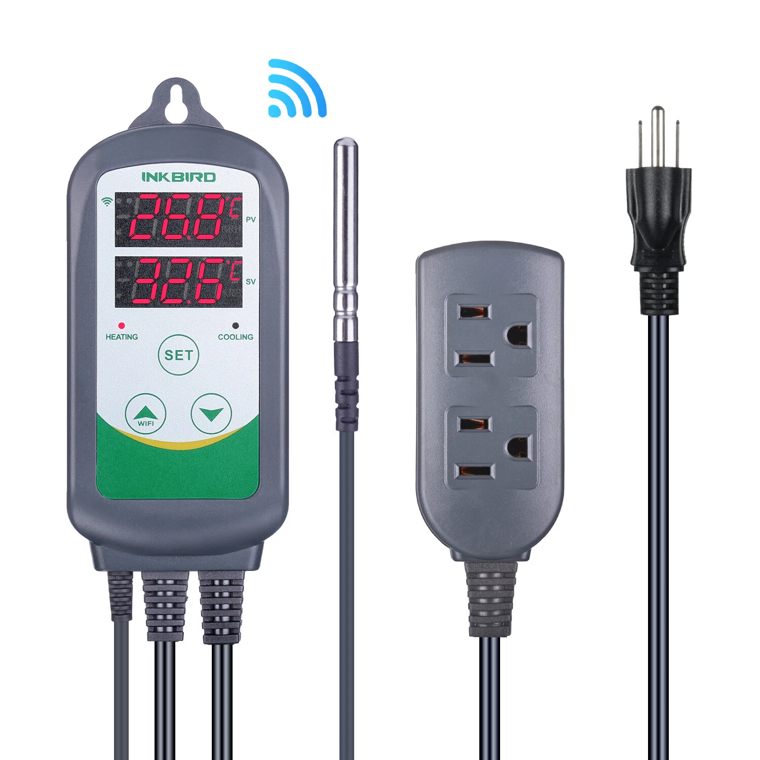 Temperature Controller ITC-308 WIFI Heat Cool Thermostat Remote Control App C/F