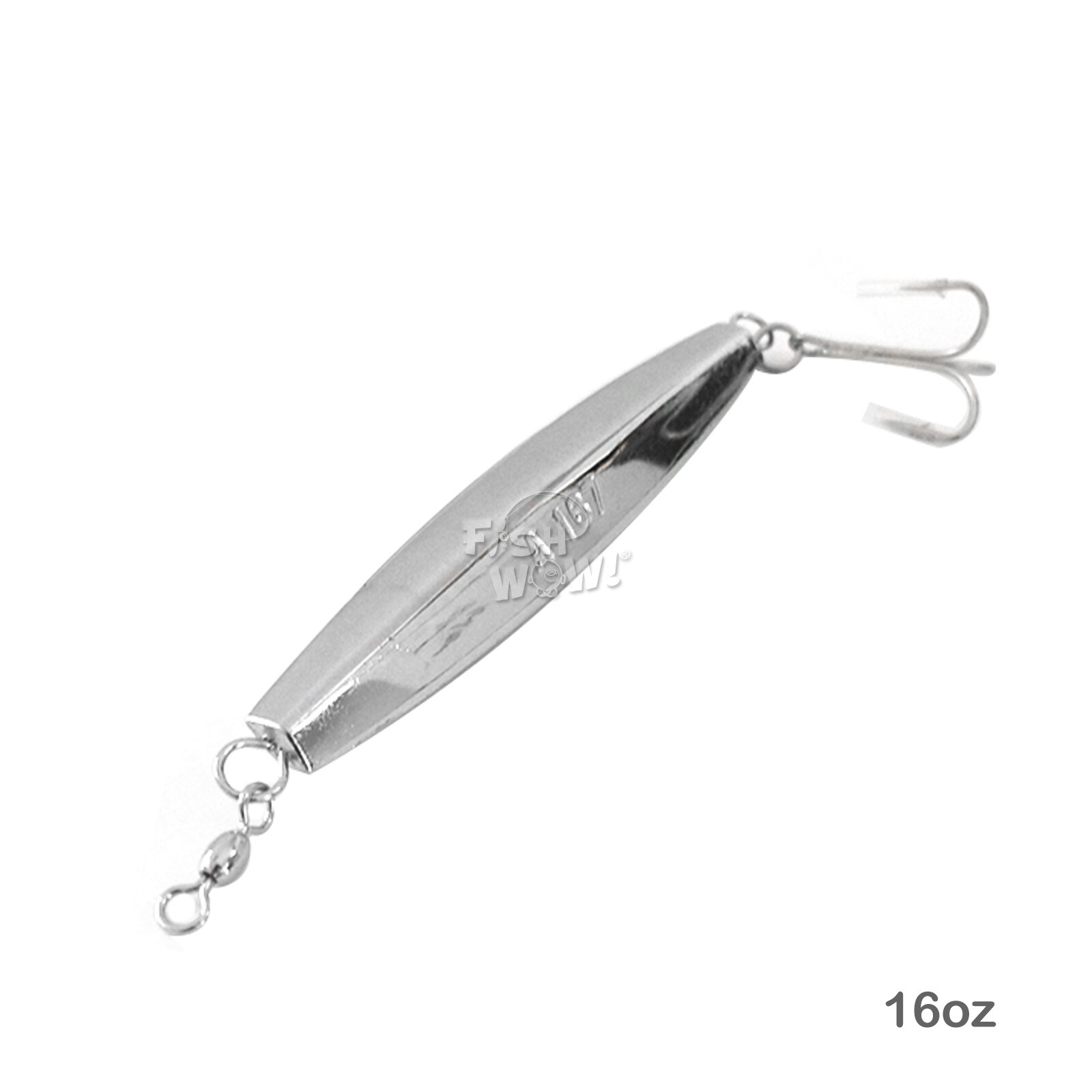 10pcs 16oz Fishing Diamond Jig Chrome Silver Jigging Metal Lures Heavy 1lb pound - Image 3
