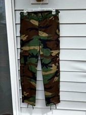 Propper Woodland Army Camo Fatigues Cargo Pants Size 18 Kids Youth 30W x 29