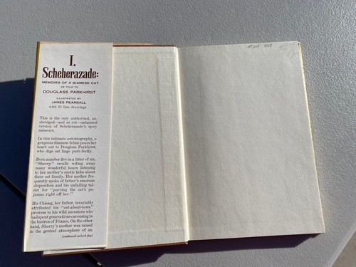 1963 Vintage Book "I, Scheherazade, Memoirs of a Siamese Cat" Illustrated - Imagen 2 de 7