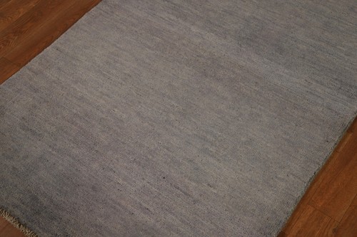 Elegant Handcrafted Gabbeh Solid Grey Wool Runner Rug - Limited Edition" 3x10 - Picture 7 of 16